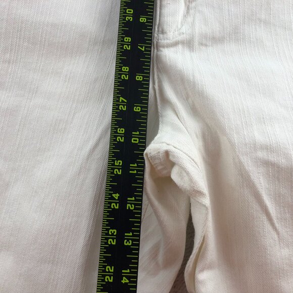 Chaps Womens Pants Size 12 Flared Leg Classic White Casual Stretch Cotton Travel - Picture 6 of 14